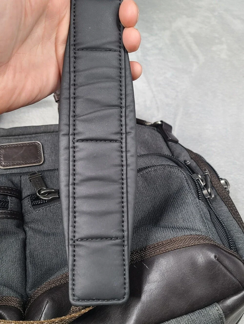 TUMI Alpha Bravo Men's Andersen Slim Commuter Brief Bag Grey